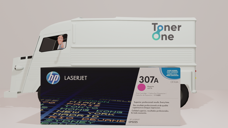 Genuine HP 307A Standard Laserjet Toner Cartridge - CE743A -Magenta