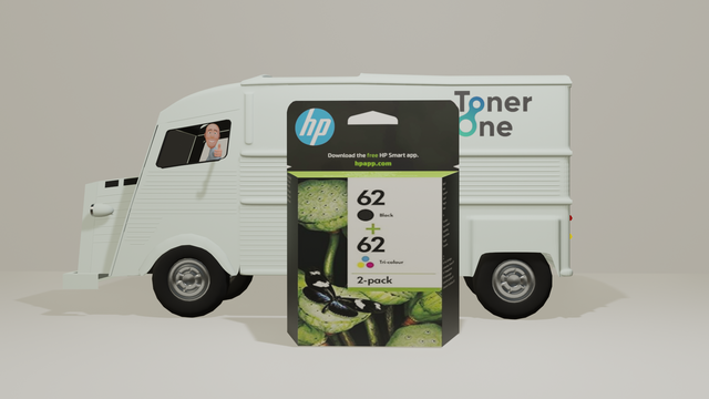 Genuine HP 62 Ink Cartridges Twin Pack -N9J71AE- Black & Tri-Colour
