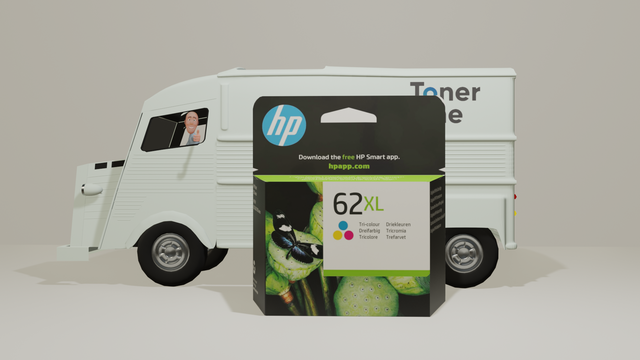 Genuine HP 62XL High Yield Original Ink Cartridge, Pack of 1- C2P07AE - Tricolor