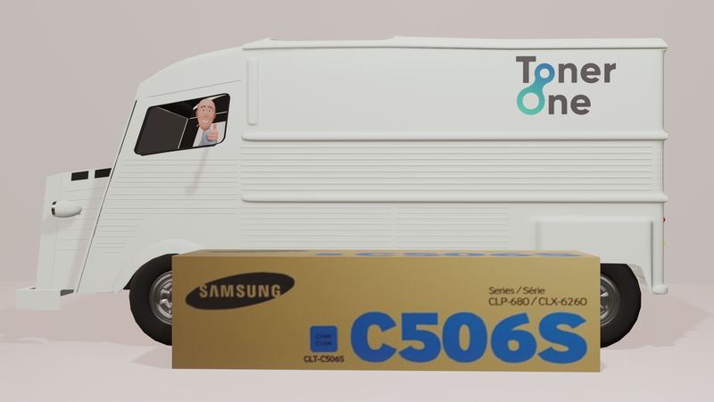 Genuine Samsung CLT-C506S Toner Cartridge - Cyan