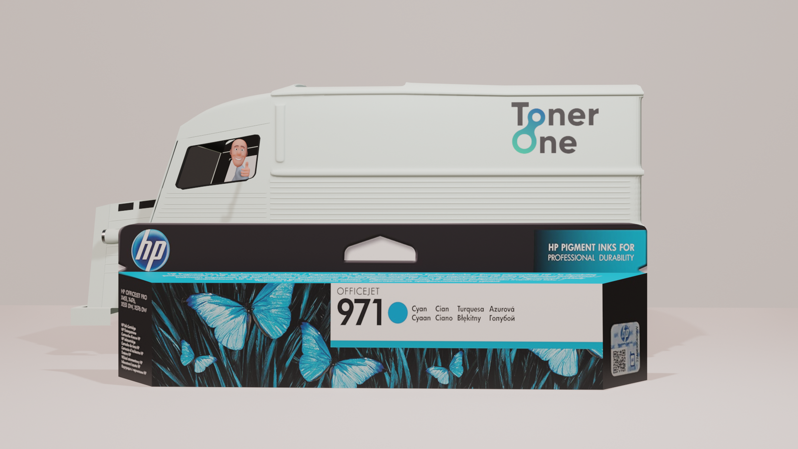 Genuine HP 971 Cyan Ink Cartridge - CN622AE