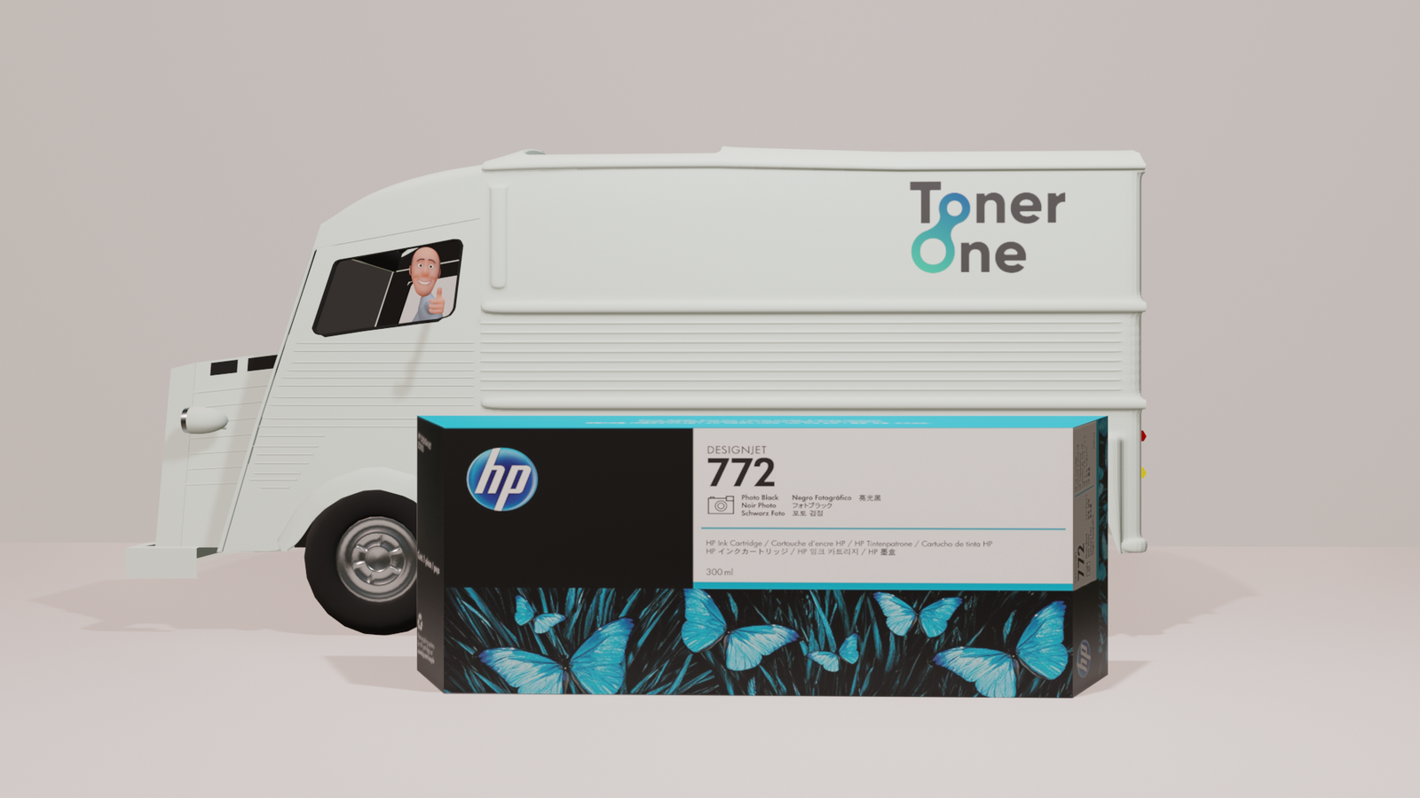 Genuine HP 772 300ml Photo Black Ink Cartridge - CN633A