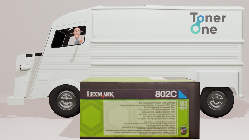 Low Use Lexmark 80C20C0 Toner Cartridge - Cyan