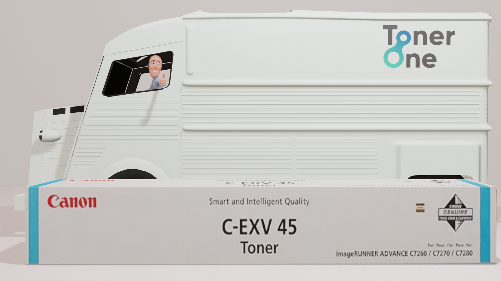 Genuine Canon C-EXV45C Toner Cartridge - Cyan