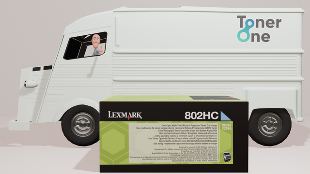 High Capacity Lexmark 80C2HC0 Toner Cartridge - Cyan