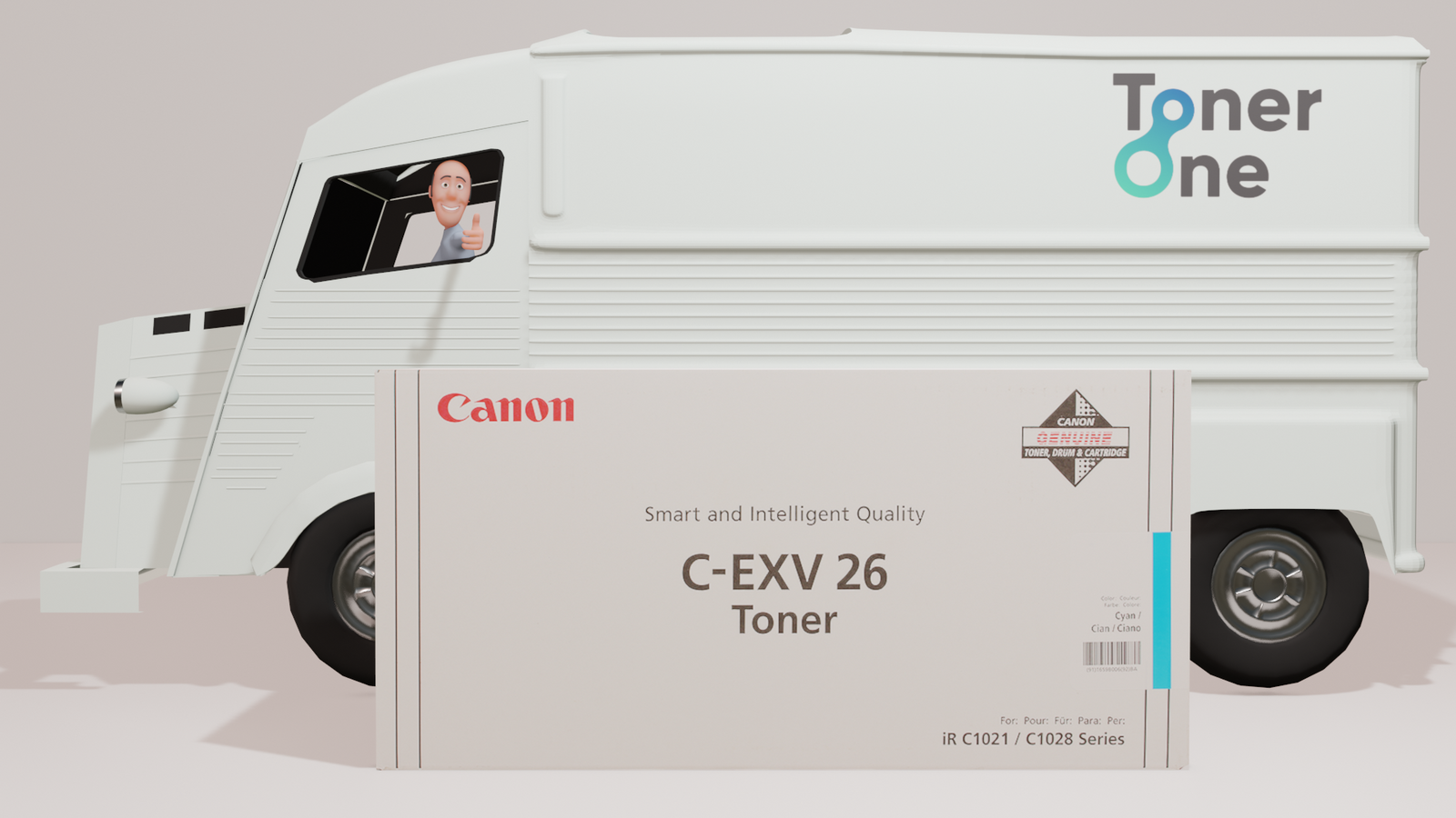 Genuine Canon C-EXV26C Toner Cartridge - Cyan