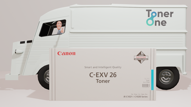 Genuine Canon C-EXV26C Toner Cartridge - Cyan