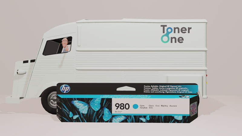 Genuine HP 980 Cyan Ink Cartridge | D8J07A