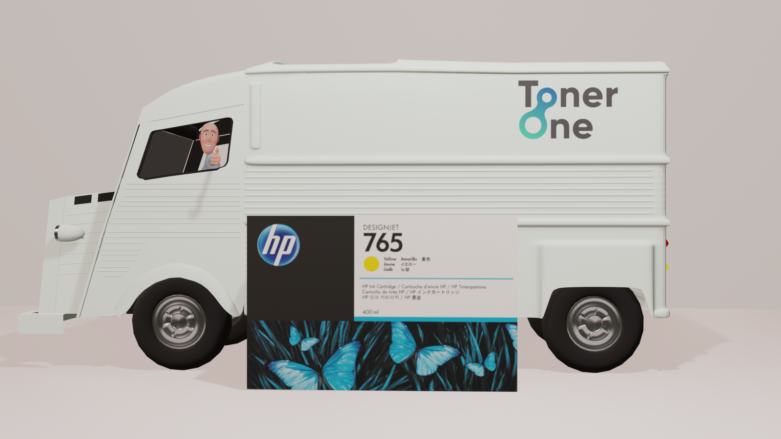 Genuine HP 765 400ml Yellow Ink Cartridge | F9J50A