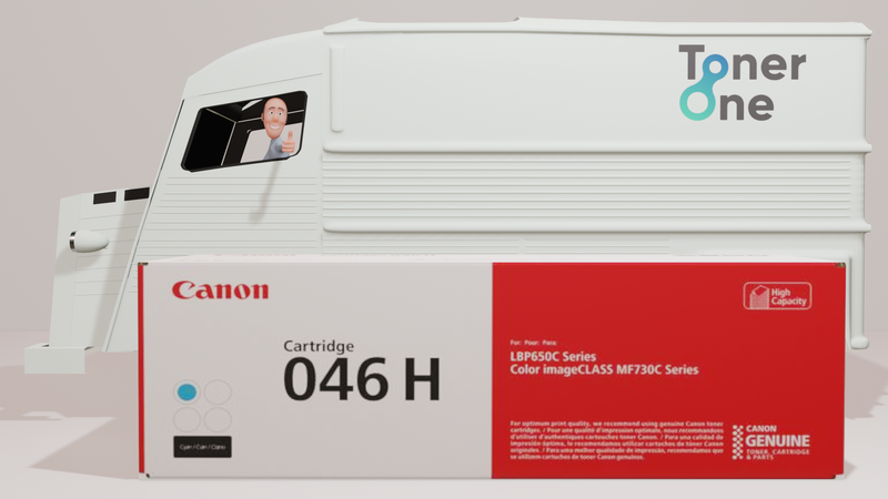 Genuine Canon 046HC High Capacity Toner Cartridge - Cyan