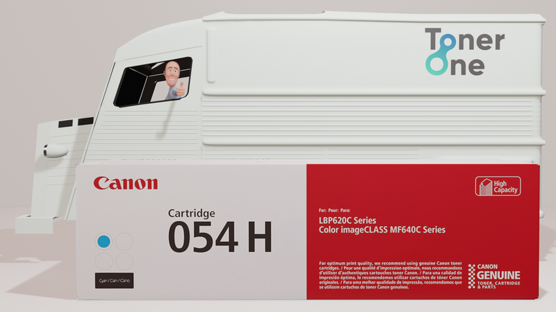 Genuine High Capacity Canon 054HC Toner Cartridge - Cyan