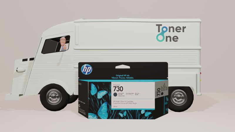 Genuine HP 730 Matte Black Ink Cartridge | P2V65A