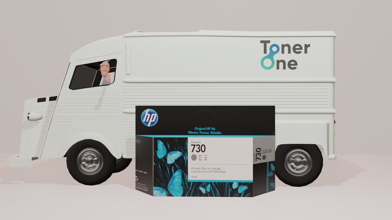 Genuine HP 730 Gray Ink Cartridge | P2V66A