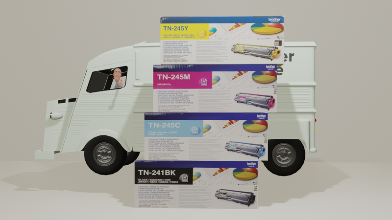 Genuine High Capacity Brother TN-241 and TN-245 Toner Cartridges - Multipack