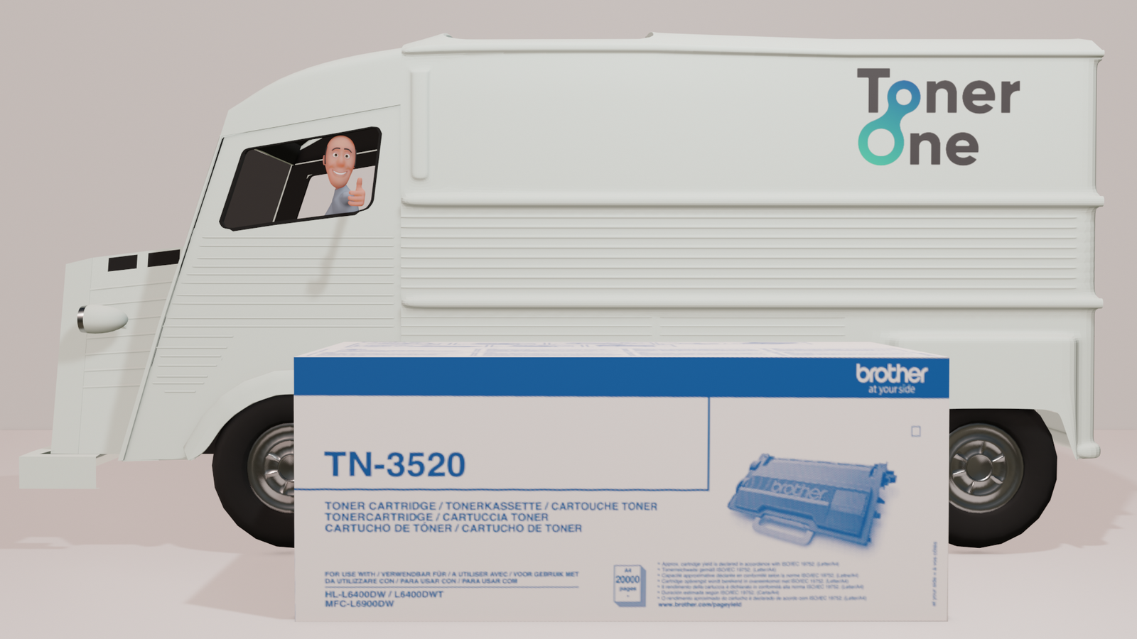 Genuine Ultra Capacity Brother TN3520 Black Toner Cartridge