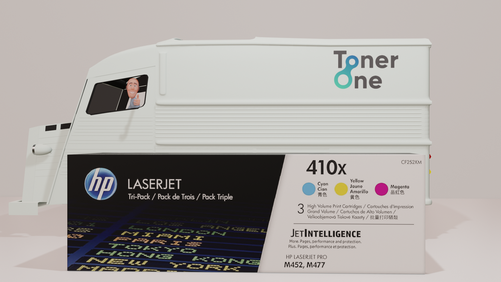 Genuine HP 410X Tripack Laserjet Toner Cartridges - CF252XM-Tricolor