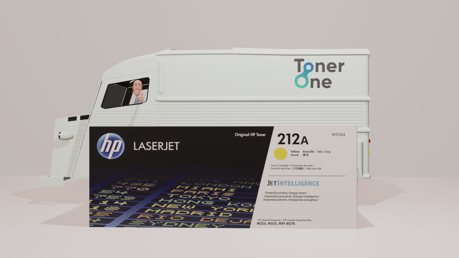 Genuine HP 212A Standard Capacity Yellow Toner Cartridge - W2122A