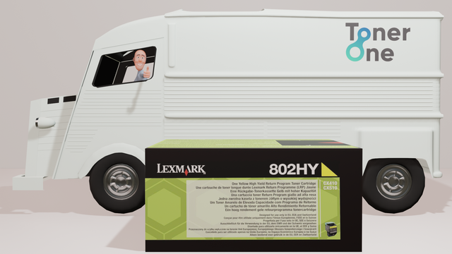 High Capacity Lexmark 80C2HY0 Toner Cartridge - Yellow