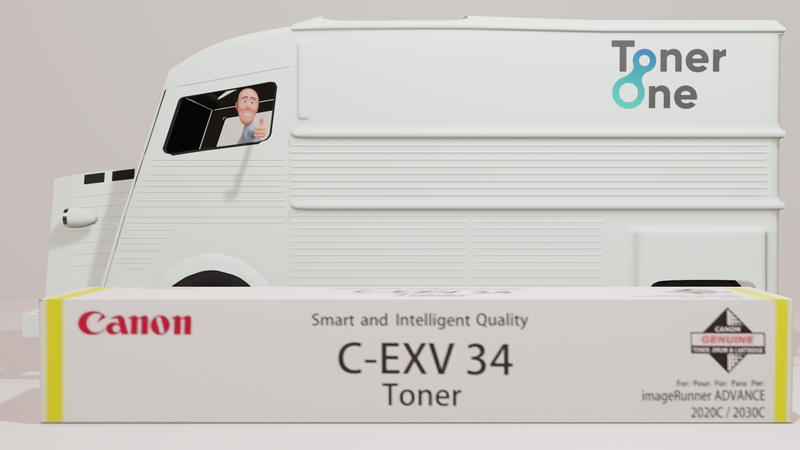 Genuine Canon C-EXV34Y Toner Cartridge - Yellow