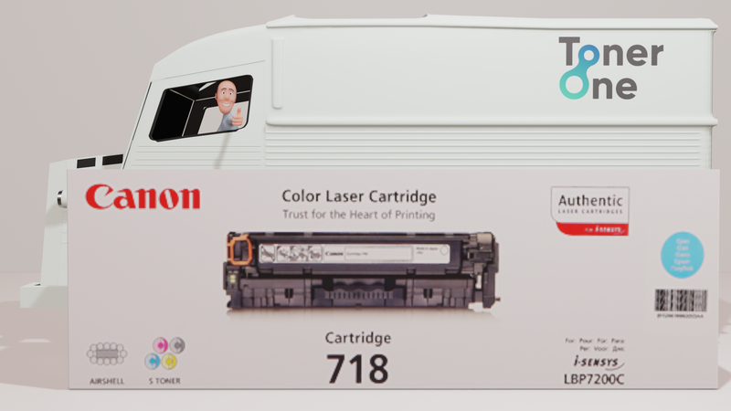 Genuine Canon 718C Toner Cartridge - Cyan