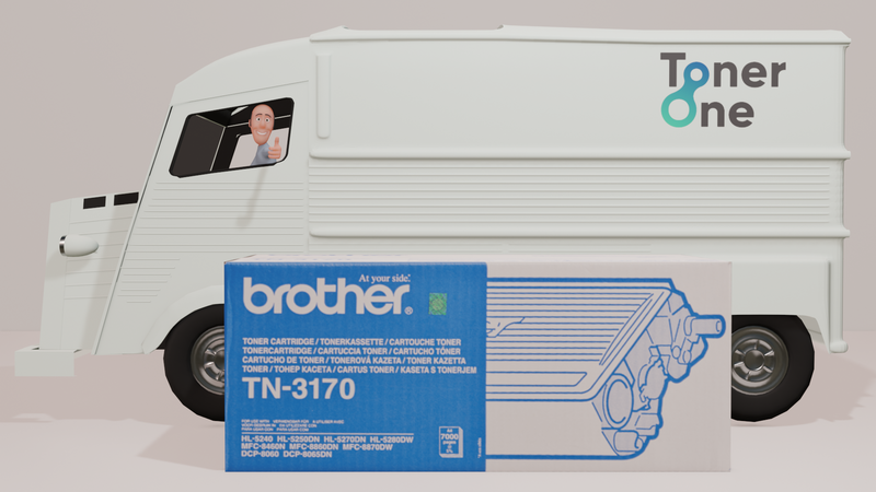 Genuine High Capacity Brother TN3170 Toner Cartridge - Black