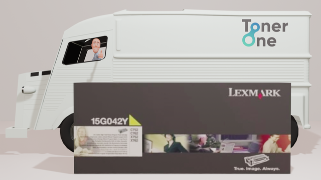 High Capacity Lexmark 15G042Y Toner Cartridge - Yellow
